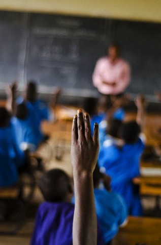 Students engaged in class